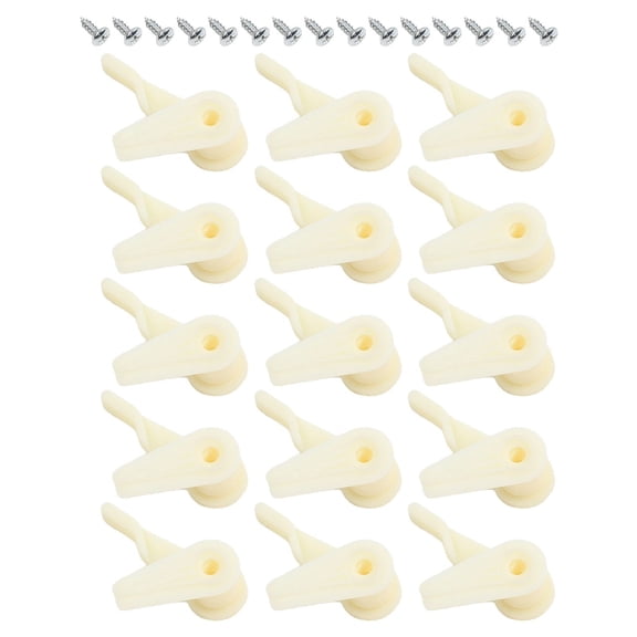 Ceiling Light Fixture Lampshade Clips,15 Pairs ABS Fixed Buckles for Flush Mount LED Lights,White Shade Fasteners with Screws