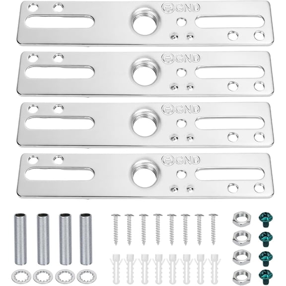 Ceiling Light Fixture Mounting Bracket Kit, 4 inch Lamp Crossbar Hardware Set for Chandelier, Pendant Lights, Wall Sconces, Heavy Duty, Easy Installation (Style 1-4PC)