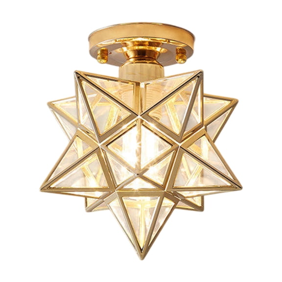 Ceiling Light,Flush Mount Ceiling Light,Five-pointed Star Transparent Ceiling Light Fixture Corridor Entrance Balcony Crystal Small Ceiling Chandelier for Kitchen Dining Rooms Living Rooms