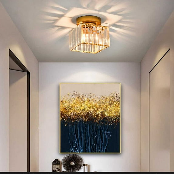 Industrial Semi Flush Mount Ceiling Light - Luxury Modern Bedroom Corridor Balcony Porch Lights