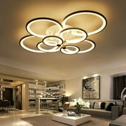 Ceiling Light Modern Chandelier LED Acrylic Ceiling Light w/Remote Control Flush Mount Lamp 8 Heads 150W Black