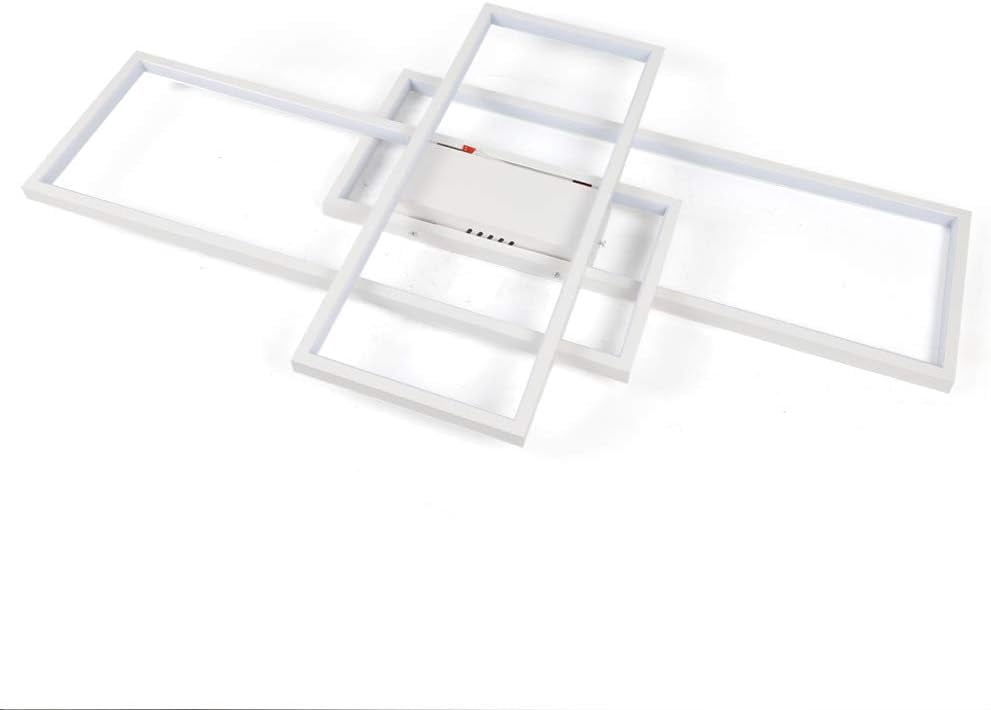 Ceiling Light,Modern Led Ceiling Light,Square LED Flush Mount Ceiling Light,Light Fixture Ceiling for Living Room Kitchen Office (White Light （Without Remote Control）, 90 * 50cm)
