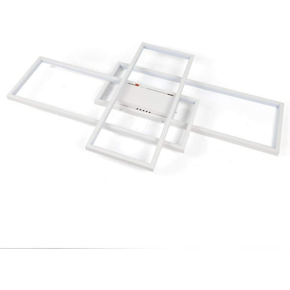 Ceiling Light,Modern Led Ceiling Light,Square LED Flush Mount Ceiling Light,Light Fixture Ceiling for Living Room Kitchen Office (White Light Without Remote Control, 90 * 50cm)