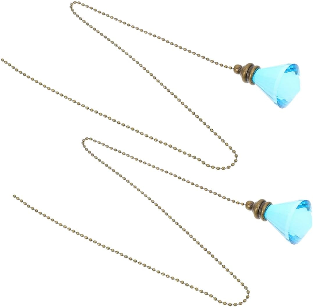 Ceiling Light Pull Chain 2pcs for Pendant Lamp Accessories Crystal