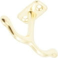 thumbnail image 1 of Ceiling/Locker Hook, 3-1/8" Wide, 2-1/8" Projection, Polished Brass by Stone Harbor Hardware, 1 of 4