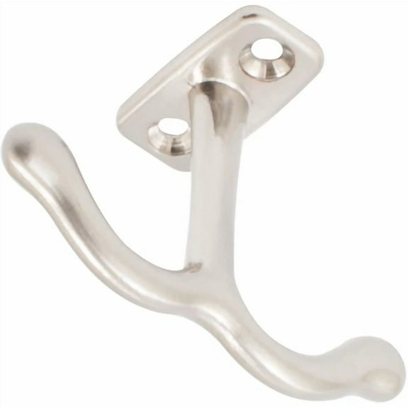 Ceiling/Locker Hook, 3-1/8" Wide, 2-1/8" Projection, Satin Nickel By Stone Harbo