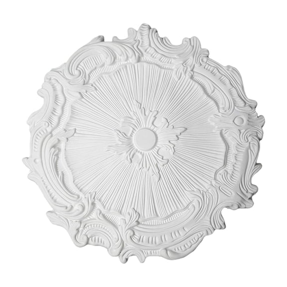 Ceiling Medallion Fan Light Fixture Cover Vintage Floral PU Material for Home Living Room Bedroom