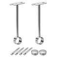 thumbnail image 1 of Uxcell 1.26'' x 11.81'' Ceiling-Mount Wardrobe Support Holder Pipe Stainless Steel Silver Tone 2pcs, 1 of 2