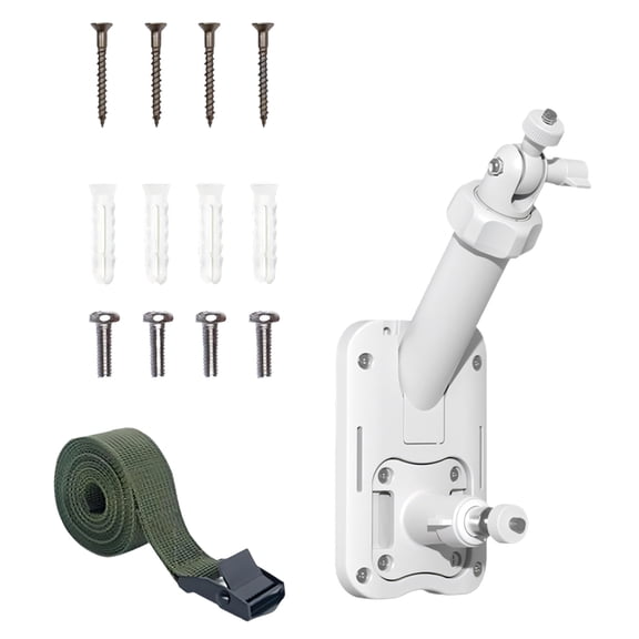 Ceiling Mount Camera Holder for Security Camera Positioning, ABS Wall Bracket with Screws and Adjustable Joint