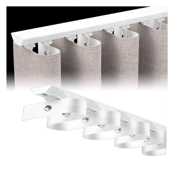 Ceiling Mount Curtain Track,S-shape Water Wave Curtain Rod,Heavy Duty Mute Flexible Metal Slide for Living Room Bedroom Room Divider