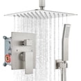 thumbnail image 1 of Ceiling Mount Shower System Bathroom Shower Faucet Set Rain Showerhead with Handheld Spray Pressure Shower Trim Kit with Valve Showerhead Matte, 1 of 3