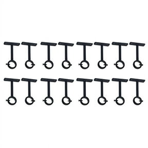 Ceiling Mounted Curtain Rod Brackets, Heavy Duty Ceiling Bracket for 1 Inch Curtain Rod Holder(Set of 16, Black)