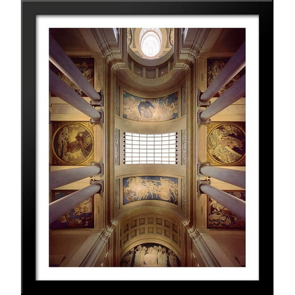 Ceiling Mural 28x34 Large Black Wood Framed Print Art by John Singer Sargent