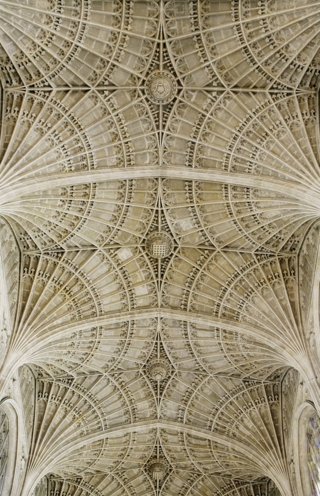 Ceiling Of Kings College Chapel Canvas Art - Mark Thomas Design Pics (12 x 19)