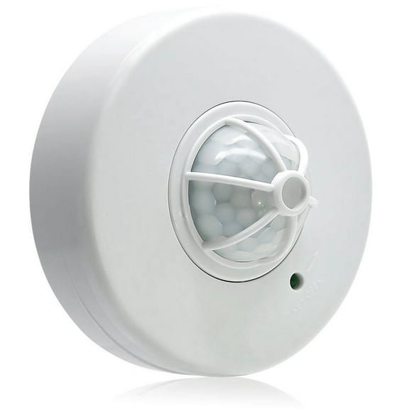 Ceiling PIR Motion Sensor Light Switch 360 Degree with 3 Detectors, High Sensitivity, 110-240V, White