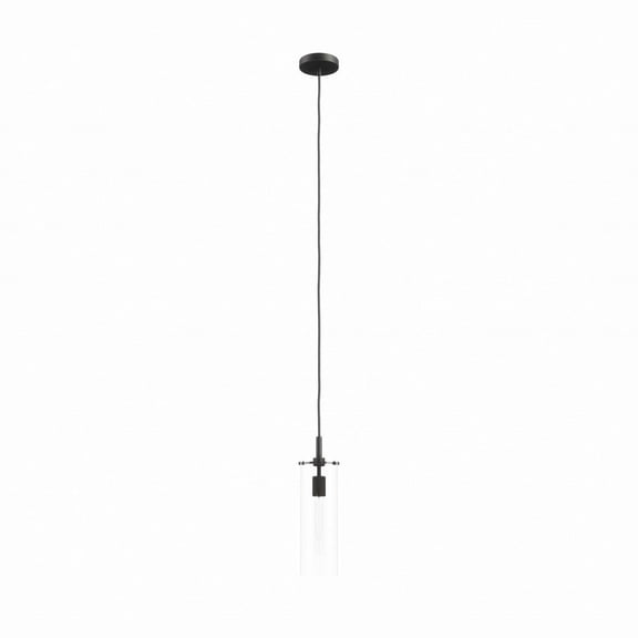 Ceiling Pendant Light Fixture, Clear Black, Glass, Kitchen Cafe Bistro Hospitality Restaurant, Modern Contemporary HB33905