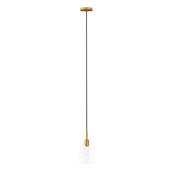 Ceiling Pendant Light Fixture, Clear Gold, Glass, Kitchen Cafe Bistro Hospitality Restaurant, Modern Contemporary HB33877