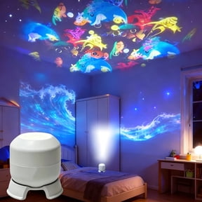Ceiling Projector for Bedroom Dynamic Rotating LED Projector Light,360° Rotating Ocean Wave Night