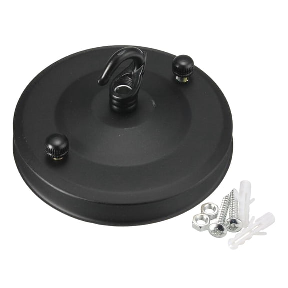 Ceiling Rose Hook Plate Vintage Iron Chandelier Light Fitting Bases Ceiling Lamp Lighting Heavy Duty Vintage Ceiling Hook Ceiling Hook Plate black
