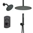 thumbnail image 1 of Dual Shower Heads 12 Inch Ceiling Mounteded Rainfall Shower Set Matte Black, 1 of 5
