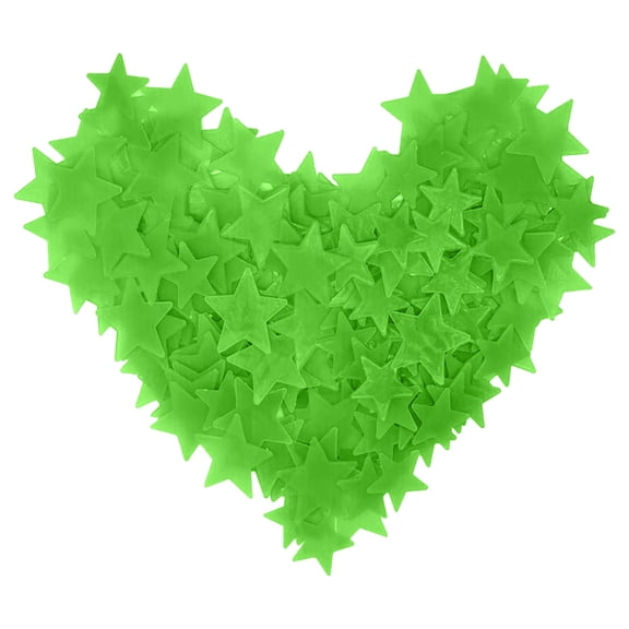Ceiling Stars Glow in The Dark, Fluorescent 100 pcs Stars for Ceiling and Wall, Stickers Leave No Trace for Kids Toys Room Decoration