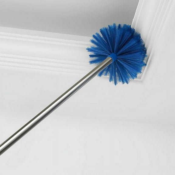 Ceiling Sweep Spider Web Dust Removal Duster, Ceiling Duster Extendable Cleaning Duster Long Duster with Extension Pole, 3*Pole+1*Duster Head
