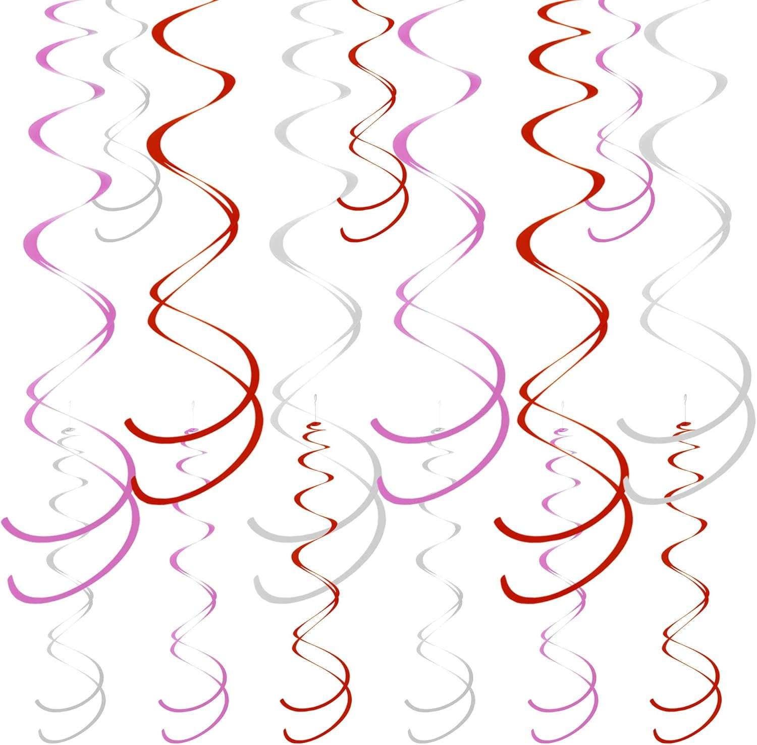 Ceiling Swirl Foil Decorations Hanging Plastic Streamer Themed Swirl