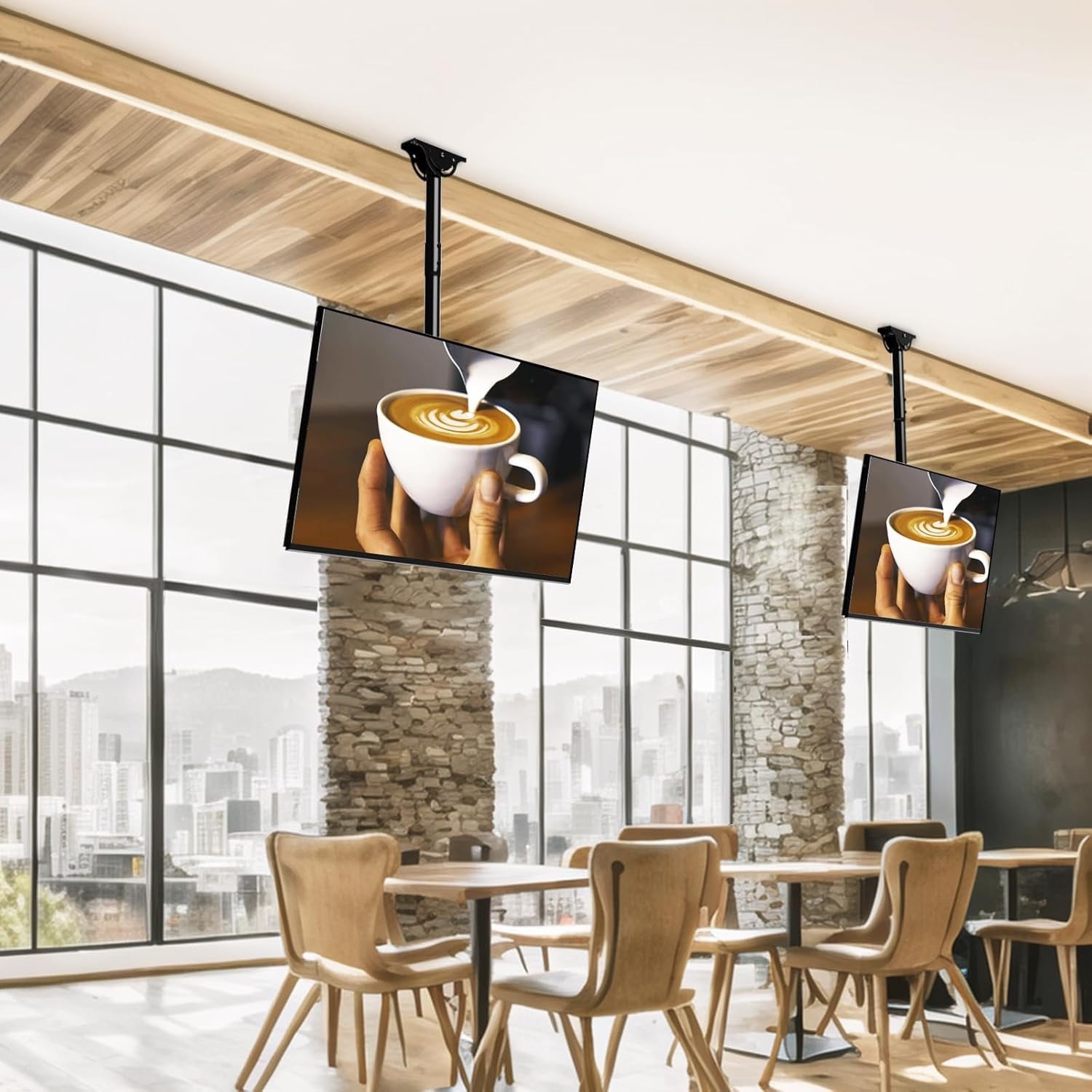 Ceiling TV Mount for Most 37 to 80 inch Flat Screen Display, Hanging TV ...