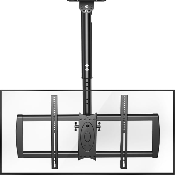 Ceiling TV Mount Fits Most 37-75 inch LCD LED Plasma Panel Display with Max VESA 600x400mm Loaded up to 110lbs Swivel and Tilt TV Bracket Height Adjustable MC61A