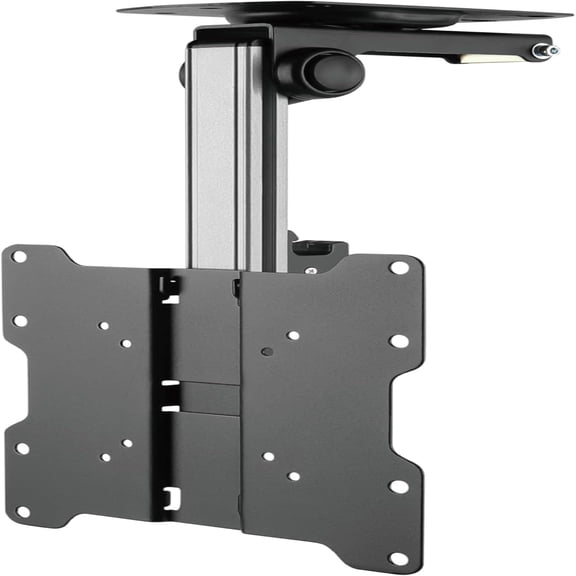 Ceiling TV Mount Flip Down for RV, Kitchen, Gazebo Retractable Fold Down TV Mount from Ceiling Fits 1337" Screens Height Adjustable Holds 44lbs