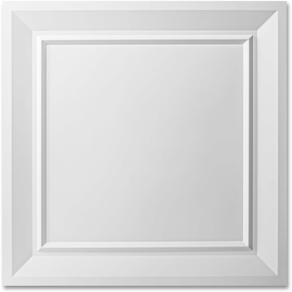 Ceiling Tiles 24 Pack, 24 x 24 Inch, White | Drop Ceiling Tiles, High Grade PVC Wall Panels, Drop in, Fire Rated, Waterproof, Light Weight, Cover 96 Sq.Ft