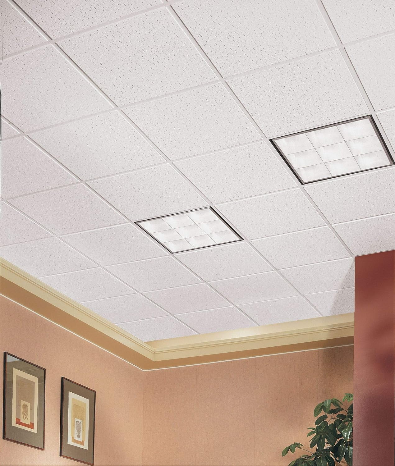Ceiling Tiles; 2X4 Ceiling Tiles 12 Pcs White Ceiling Tiles; Acoustic