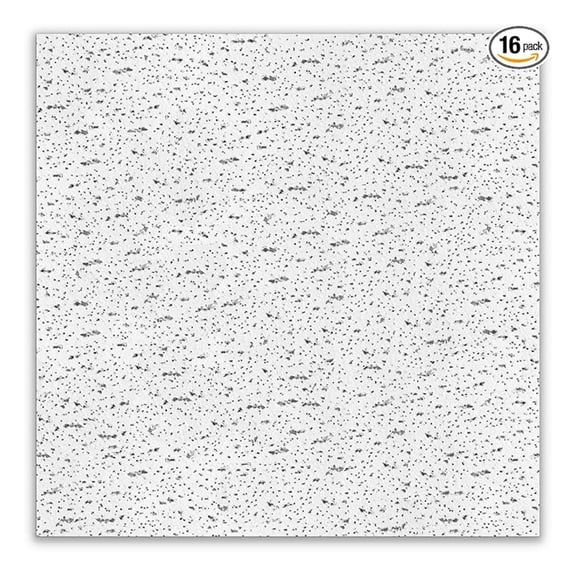 Ceiling Tiles; 2x2 Ceiling Tiles - 16 pcs White; Acoustic Ceilings for Suspended Ceiling Grid; FISSURED 756