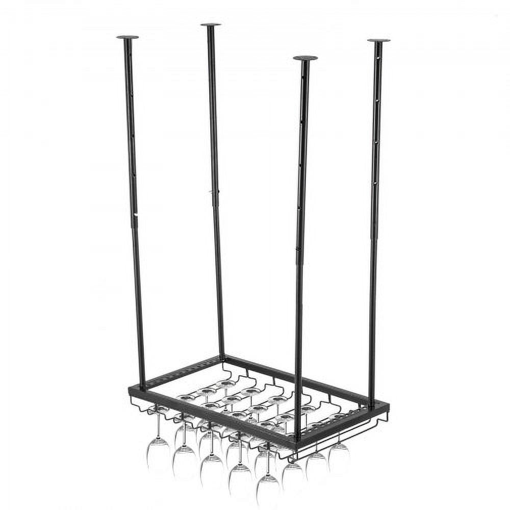 Ceiling Wine Glass Rack, 23.6 x 13.8 inch Hanging Wine Glass Rack, 18.9
