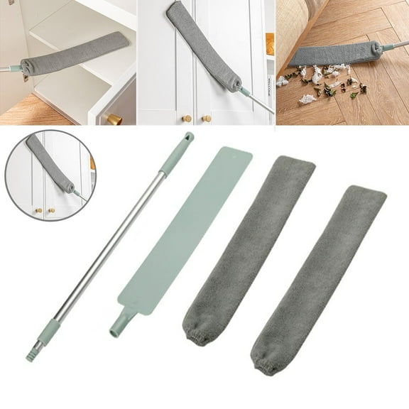 Ceiling mop,Mini mop,Dust mop,Retractable Dust Cleaner, Microfiber Hand Duster, Under Refrigerator Duster and Appliances, Telescopic Dust Brush for Wet and Dry(2cloth Cover +1 dust Duster)