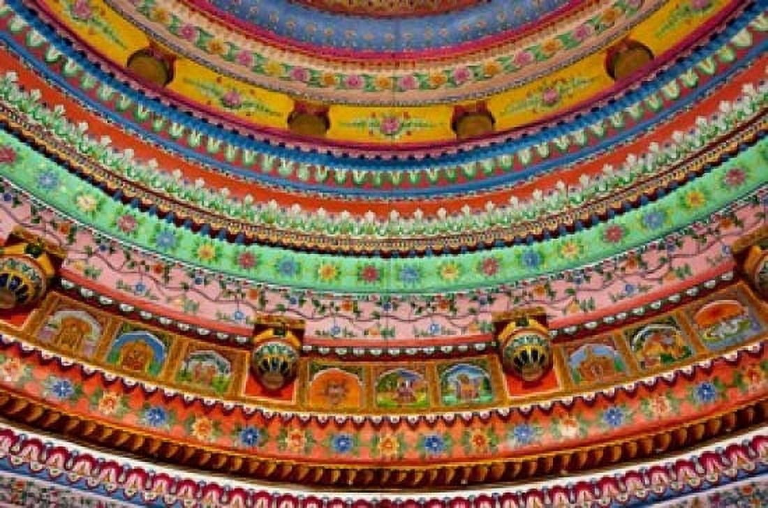 Ceiling of Shree Laxmi Narihan Ji Temple Jaipur Rajasthan India Canvas Art - Inger Hogstrom DanitaDelimont (22 x 15)