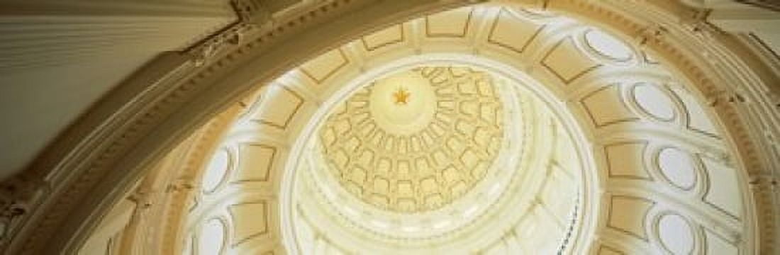 Ceiling of the dome of the Texas State Capitol building Austin Texas USA Canvas Art - Panoramic Images (36 x 12)