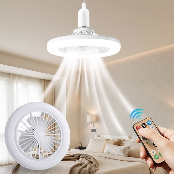 CeilingLight Enclosed Low Profile Flush Mount, Remote Control, Quiet Indoor CeilingLamp, Dimmable LED, Adjustable Color Temperature
