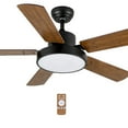 thumbnail image 1 of SYNGAR Ceiling Fan with Light and Remote Control, 44inch Ceiling Fans with LED Light and Remote Control, Rustic Fans with 6-Speed Modes and Timer for Living Room Kitchen Bedroom, Brown, LJ3694, 1 of 8