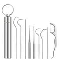 Ceimmol 9 Pcs Stainless Teeth Cleaning Tool Set 2024 New Reusable