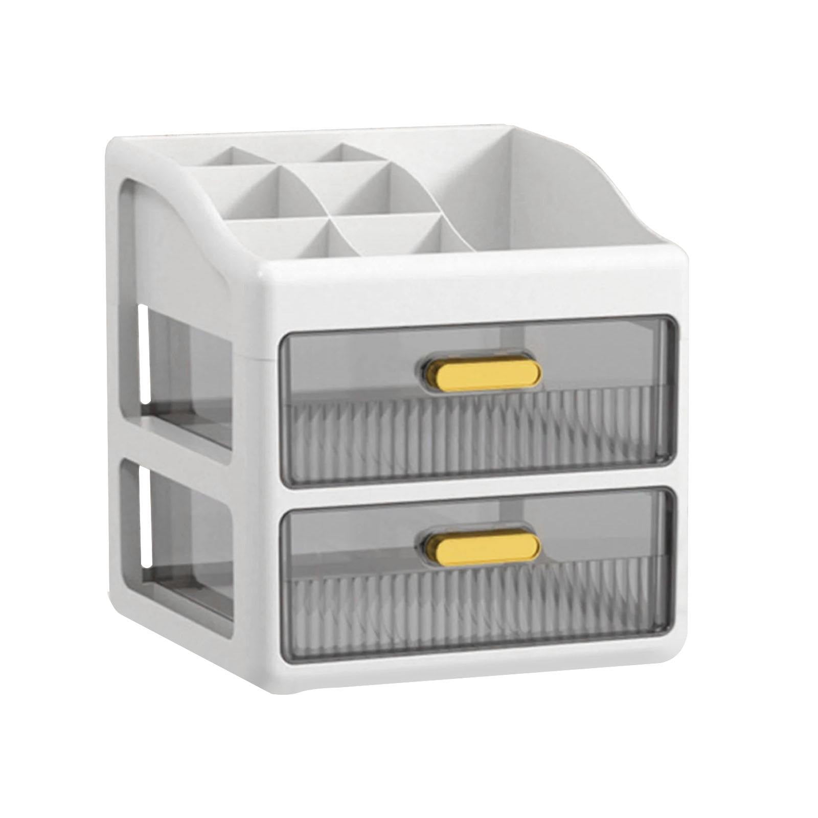 Ceimmol Desk Organizer With Drawers 2/3 Drawer Desktop Plastic Storage