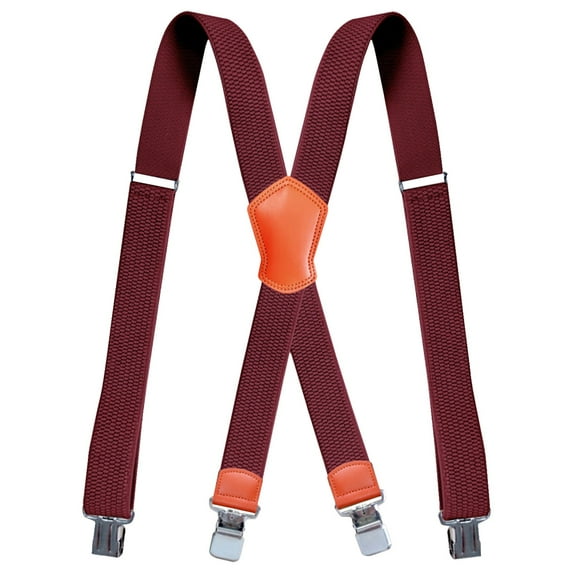 Ceimmol Suspenders for Men X Back Adjustable Heavy Duty Clip With 1.5 Inchs Wide Elastic Braces Snaps