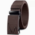 thumbnail image 1 of Ceisia Auto Buckle Woven Canvas Belt Adjustable Outdoor Casual Waist Strap In Multiple Colors Brown L Gift, 1 of 8