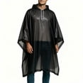thumbnail image 1 of Ceisia Men Portable Hooded Rain Poncho Lightweight Waterproof Reusable Loose Rain Cape Non Disposable Raincoat For Hiking Camping Travel Outdoor Activity Gift, 1 of 6
