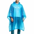 thumbnail image 1 of Ceisia Men Portable Hooded Rain Poncho Lightweight Waterproof Reusable Loose Rain Cape Non Disposable Raincoat For Hiking Camping Travel Outdoor Activity Gift, 1 of 6