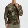 thumbnail image 1 of Ceisia Men Python Camo Print Long Sleeve T Shirt Crew Neck Quick Dry Outdoor Sports Hunting Top Camouflage M Gift, 1 of 3