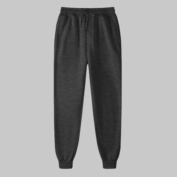 Ceisia Men Solid Drawstring Jogger Pants Elastic Waist Side Pockets Loose Fit Athletic Casual Sweat Trousers (Gray M) Father's Day Gift