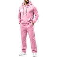 thumbnail image 1 of Ceisia Men Solid Hoodie Sweatshirt Matching Straight Leg Pants Drawstring Waist Two Piece Tracksuit Casual Sports Outfit Set Gift, 1 of 8
