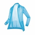 thumbnail image 1 of Ceisia Men Solid Mesh Stand Collar Zip Up See Through Sun Protection Casual Jacket Light Blue XXXXXL Gift, 1 of 7