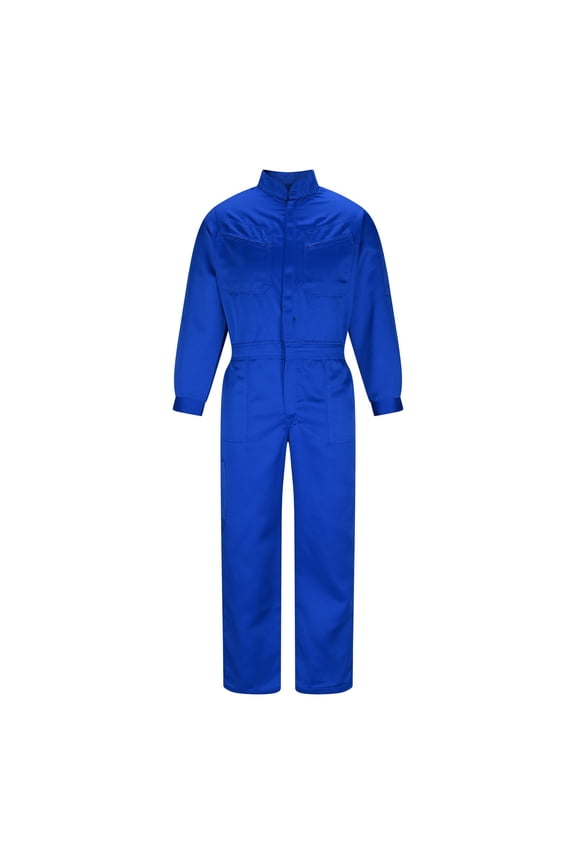 Men Stain Resistant Long Sleeve Coverall Uniform Dustproof Painter Mechanic Work Protective Jumpsuit (Blue M) Father's Day Gift